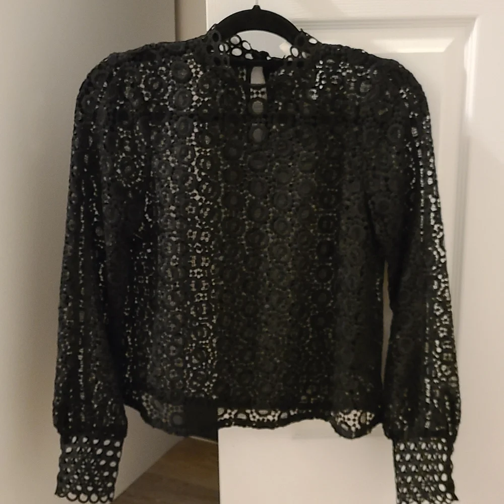 Crochet Lace Transparent Full Sleeve H&M